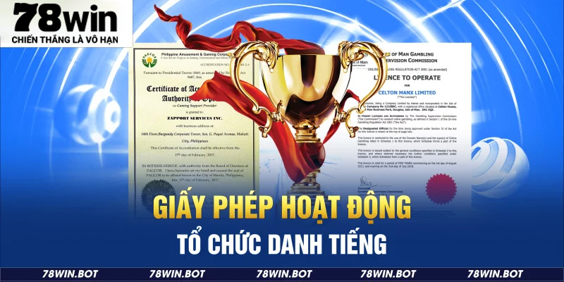 Giấy phép hoạt động tổ chức danh tiếng